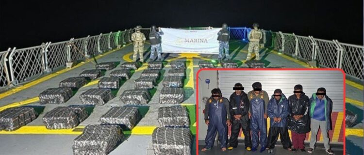 Aseguran más de una tonelada de cocaína y detienen a seis frente a Guerrero