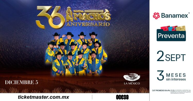 Banda Machos hará historia en La México con un concierto el 5 de diciembre