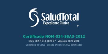 SaludTotal se certifica en la NOM-024 e integra inteligencia artificial en todo el consultorio