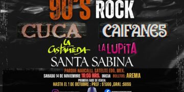 CUCA, LA CASTAÑEDA, LA LUPITA Y SANTA SABINA HARÁN RETUMBAR EL PARQUE NAUCALLI CON “90’S ROCK”