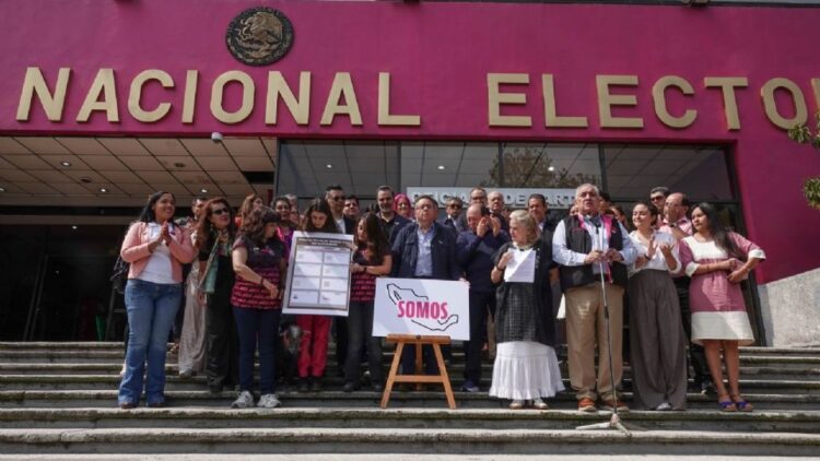 INE rechaza el nuevo emblema del partido Somos; representantes entregan tercera propuesta
