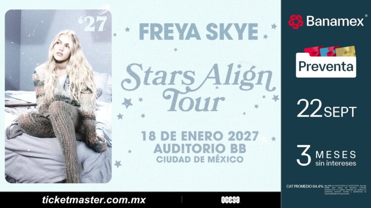 Freya Skye llega a CDMX con nuevo sencillo y anuncia gira por Latinoamérica y Asia