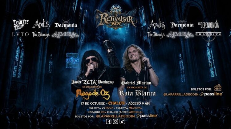 Este fin de semana llegan a Chalco Javier “Zeta” Domínguez, exvocalista de MÄGO DE OZ, y Gabriel Marián, Exrata Blanca, para el RETUMBAR FEST