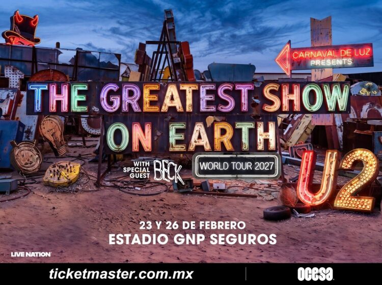 U2 anuncia Carnaval de Luz presenta: The Greatest Show On Earth World Tour 2027