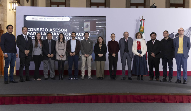 Presidenta presenta al Consejo Asesor para la Transformación Digital del Sector Salud; automatizará entrega de medicamentos e insumos